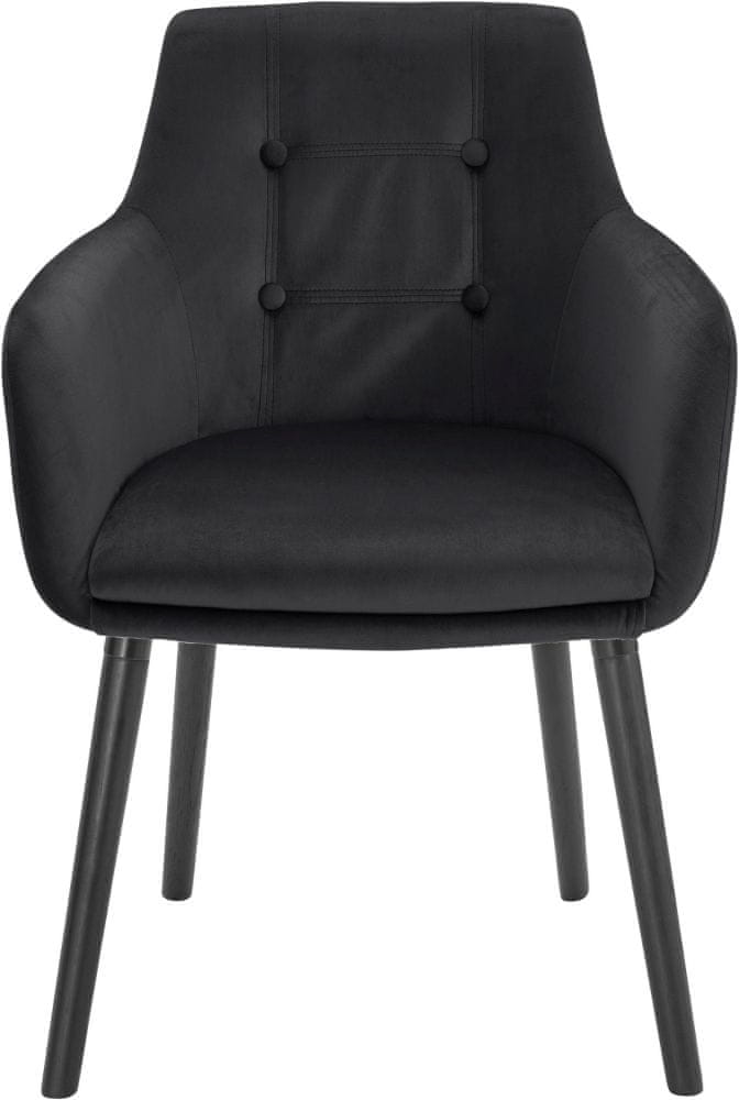 Danish Style Jedálenská stolička Bradford, zamat, čierna
